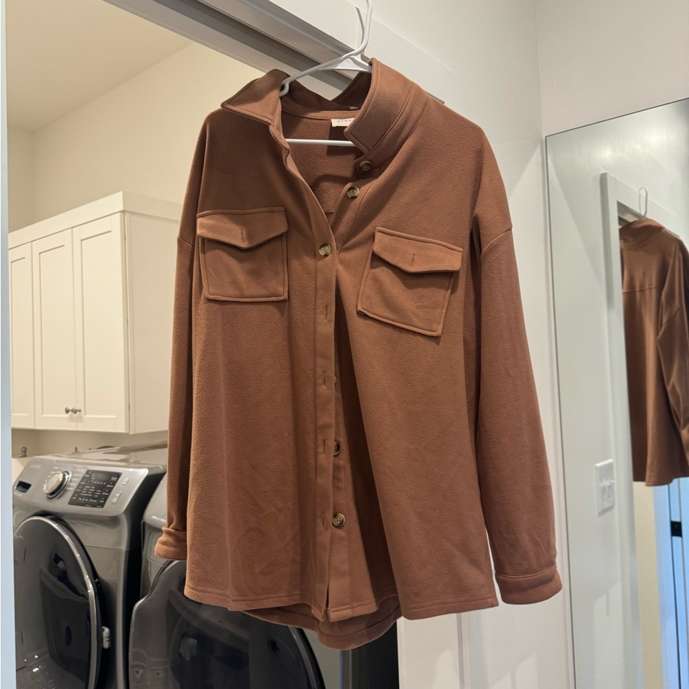 Dottie Couture Rust/Burnt Orange Shacket - image 2